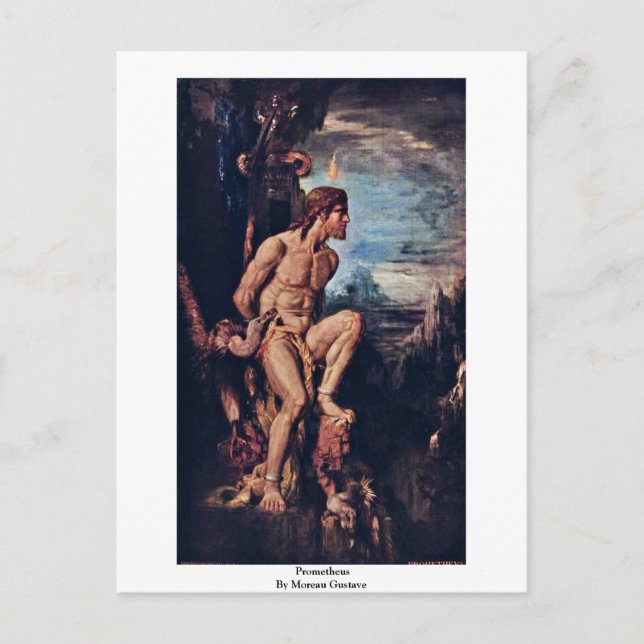 Carte Postale Prometheus Par Moreau Gustave (Devant)
