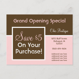 Carte postale Promo Bande [rose et marron]