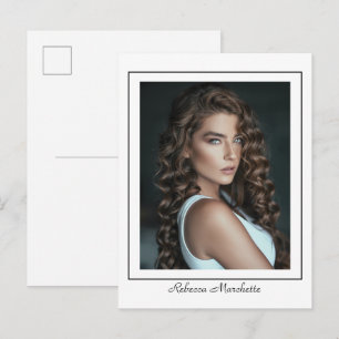 Carte postale promo photo d'acteur encadrée