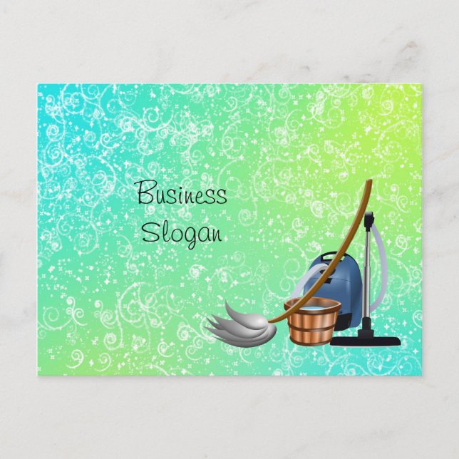 Carte postale Promo Service de ménage (Devant)