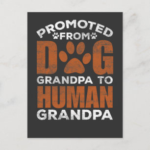 Carte Postale Promotion de grand-père de chien papa grand-père h