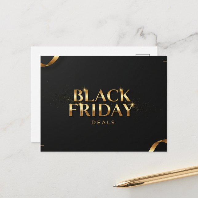 Carte postale promotionnelle Black Friday (Devant/Arrière en situation)
