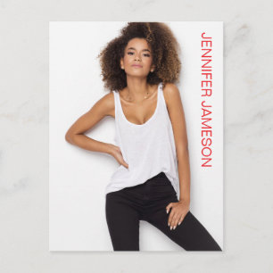 Carte postale promotionnelle de talent de modèle d