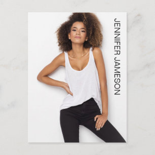 Carte postale promotionnelle de talent de modèle d