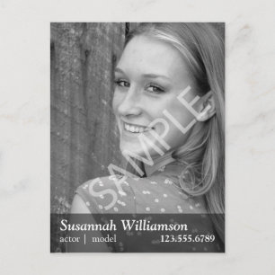 Carte postale promotionnelle des artistes