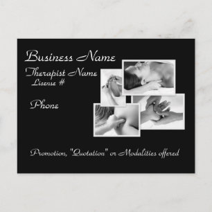 Carte postale promotionnelle Massage/carrosserie