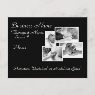 Carte postale promotionnelle Massage/carrosserie