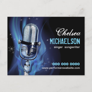 Carte Postale Promotions des artistes de microphone fumé