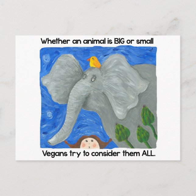 Carte Postale Promouvoir le veganisme ! (Devant)