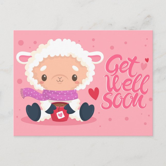 Carte Postale Prompt rétablissement adorable (Devant)