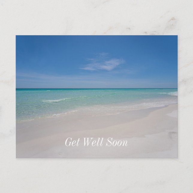 Carte postale "Prompt rétablissement" de la plage  (Devant)