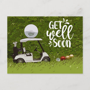 Carte Postale Prompt rétablissement golfeur 