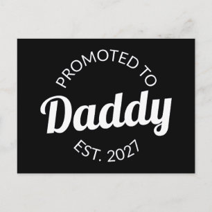 Carte Postale Promu Papa 2027 Nouveau Papa Cadeau De Naissance B
