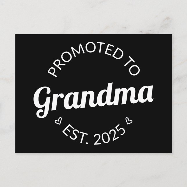 Carte Postale Promue Grand-mère Ét. 2025 Je (Devant)