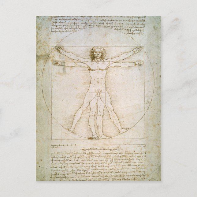Carte Postale Proportions de la figure humaine (Devant)