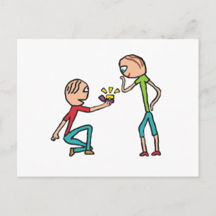 Carte Postale Proposition de mariage fiançailles