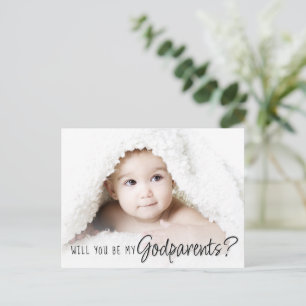 Carte Postale Proposition parent   Simple Script classique 2 pho