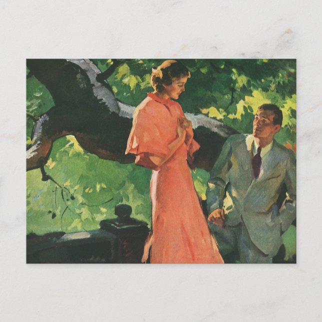 Carte Postale Proposition vintage ; Veux-Tu M'Épouser ? (Devant)