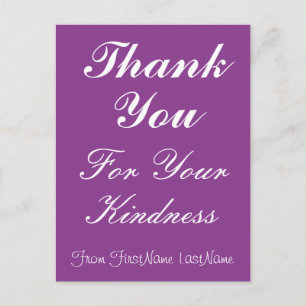 Carte postale propre "Merci pour votre gentillesse