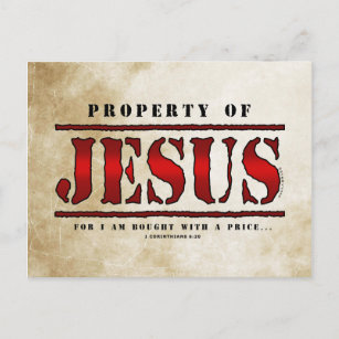 Carte Postale Propriété de Jésus