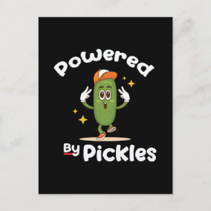 Carte Postale Propulsé par Pickles Aliment Cornichon Drôle