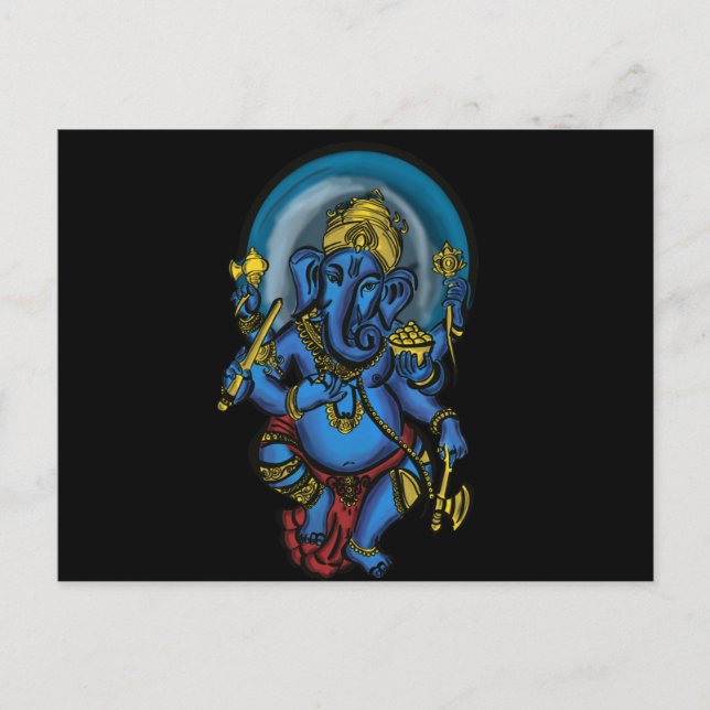 Carte Postale Prospérité de Ganesh (Devant)