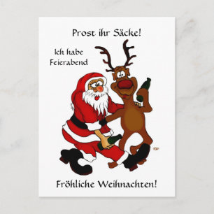 Carte Postale Prost it bags - Joyeux Noël! Texte allemand