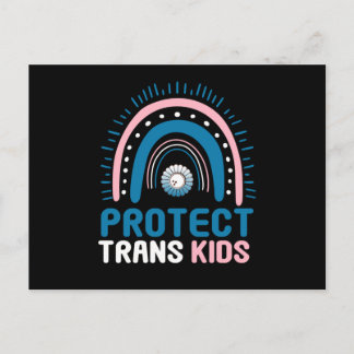 Carte Postale Protect Trans Kids Transgender Flag LGBTI