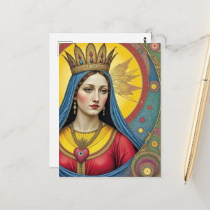 Carte Postale Protection contre le mal Cœur sacré de Marie