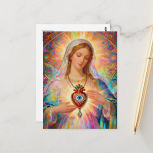 Carte Postale Protection contre le mal Sacré-Cœur de Marie