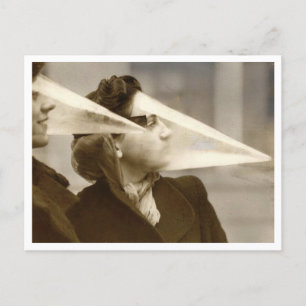 Carte Postale Protection du visage en plastique tempêtes de neig