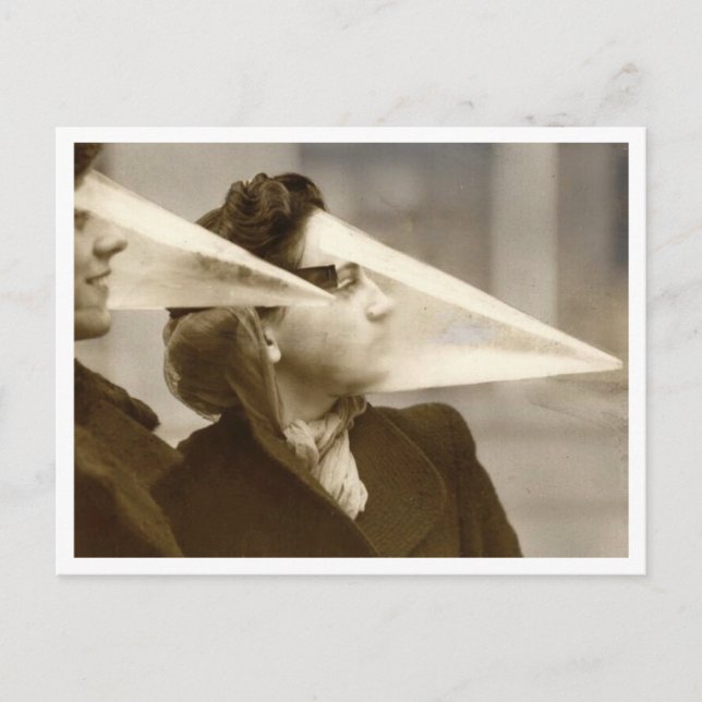 Carte Postale Protection du visage en plastique tempêtes de neig (Devant)