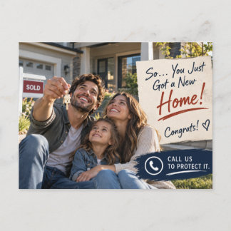 Carte Postale Protection hypothécaire pour nouvelle maison - Car