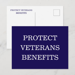 Carte Postale Protéger les avantages des vétérans Politique