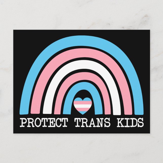Carte Postale Protéger les enfants trans (Devant)