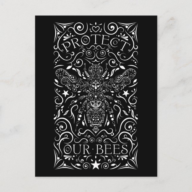 Carte Postale protéger nos abeilles (Devant)