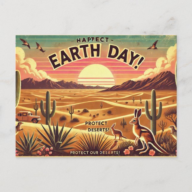 Carte Postale Protéger nos déserts (Devant)