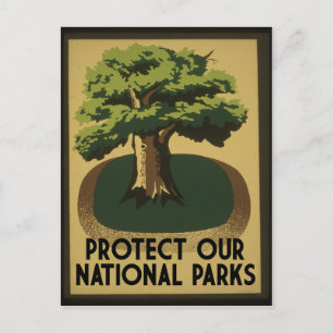 Carte Postale Protéger nos parcs nationaux