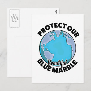 Carte Postale Protégez notre belle Marbre Bleu