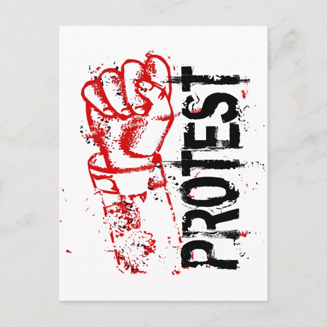 CARTE POSTALE PROTESTATION (Devant)