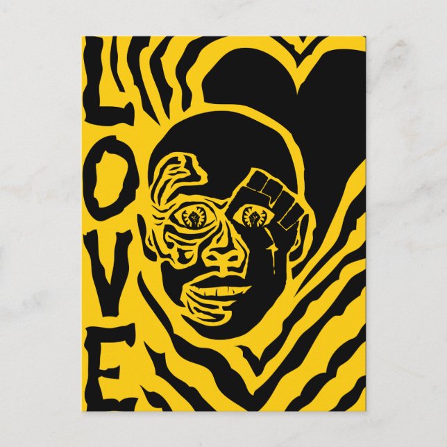 Carte Postale protestation avec amour (Devant)