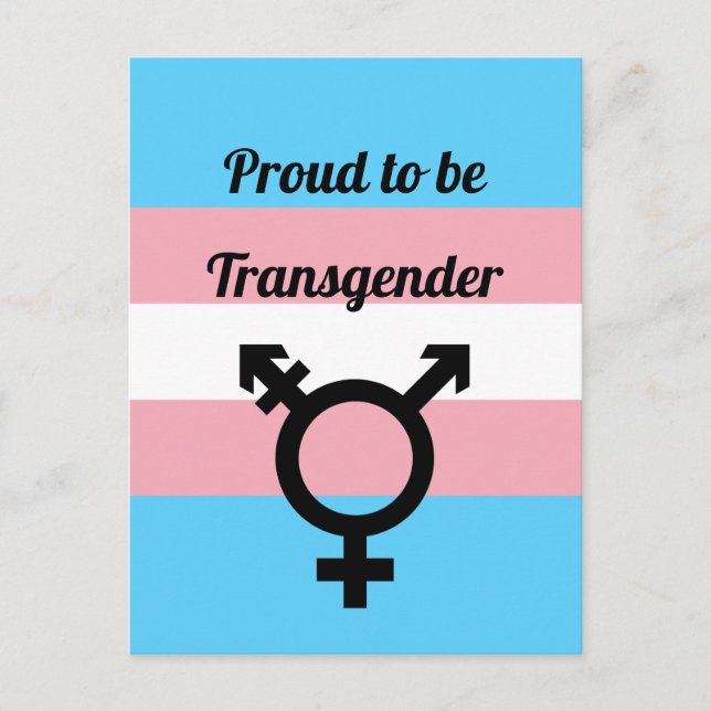 Carte Postale Proud to be transgenre | Pride (Devant)