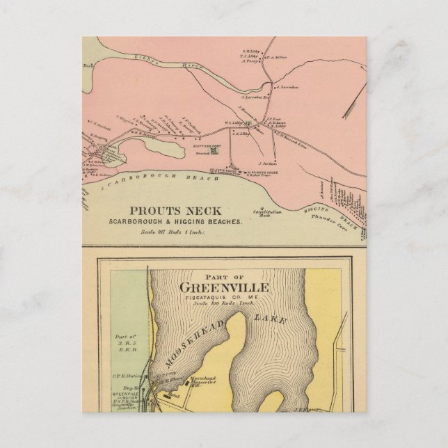 Carte Postale Prouts Neck Scarborough, Higgins (Devant)