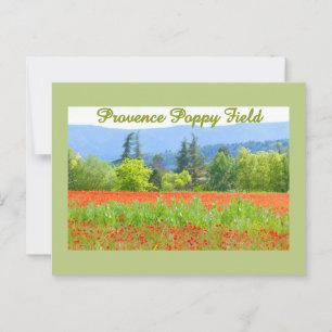 CARTE POSTALE PROVENCE FRANCE CHAMP POPPY