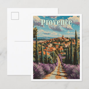 Carte Postale Provence France Vintage voyage d'art