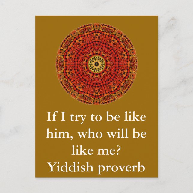 Carte Postale Proverbe Yiddish (Devant)