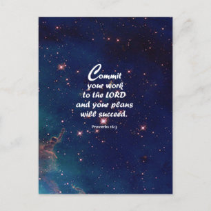 Carte Postale Proverbes 16:3