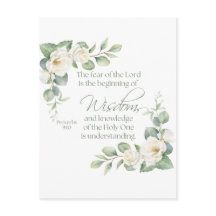 Proverbes 9:10 Eucalyptus Roses Blanches Sauge Ver