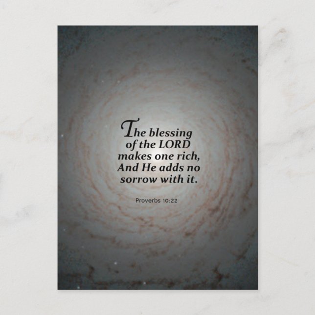 Carte Postale Proverbs 10:22 (Devant)