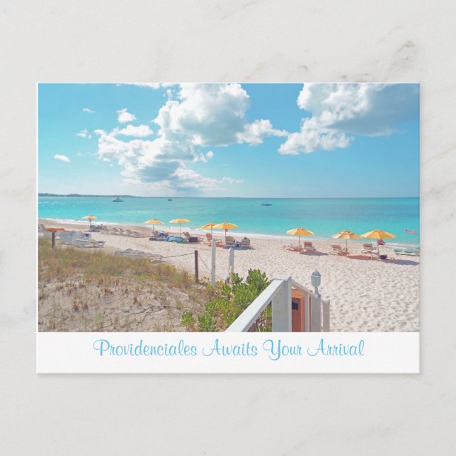 CARTE POSTALE "PROVIDENCIALES ATTEND VOTRE ARRIVÉE (Devant)